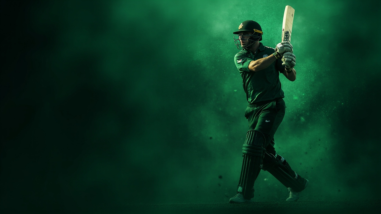 Fantasy Cricket Fantasy Tips guide, deep forest green editorial sports photography