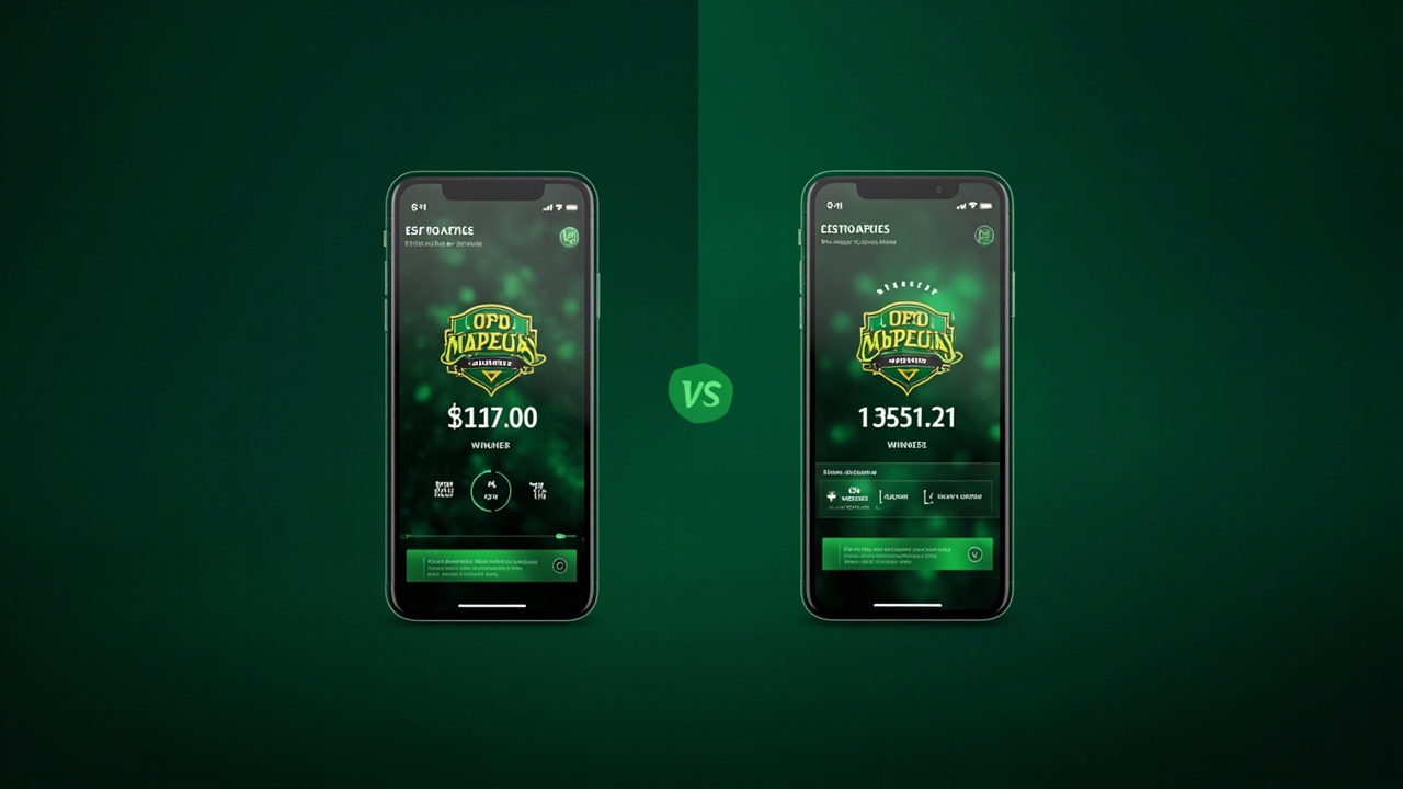 Fantasy App UX Comparison 2026 India — three phones showing Dream11, MyTeam11 and Gamezy apps