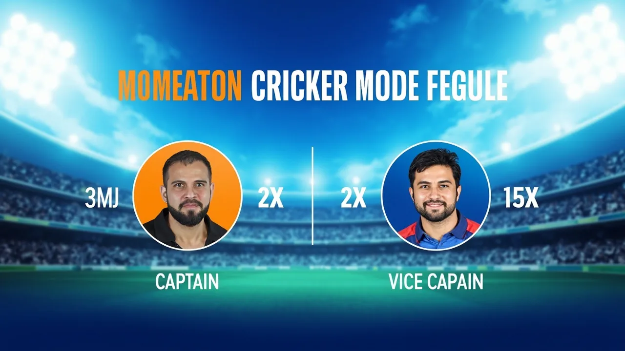 BharatCaptain math — captain and vice-captain multiplier 2x 1.5x overlay IPL 2026